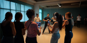 one example of how technology is used in dance class